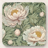 Vintage Blumenpeere Gemustert Getränkeuntersetzer (Vorderseite)