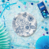 Vintage Blumenplatte Pappteller (Party)