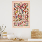 Vintage-Blumenposter 1920 Poster (Küche)