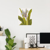 Vintage-Blumenposter; Iris Poster (Heimbüro)