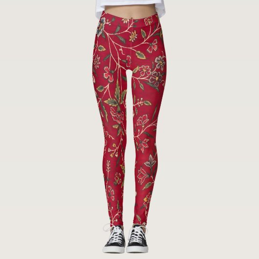 Vintage BlumenPrint Leggings (Vorderseite)
