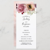 Vintage Blumenprogramme Programm (Vorne/Hinten)