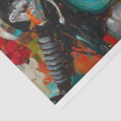 Vintage Blumenradfahrerin Dekoupage Seidenpapier (Ausschnitt)