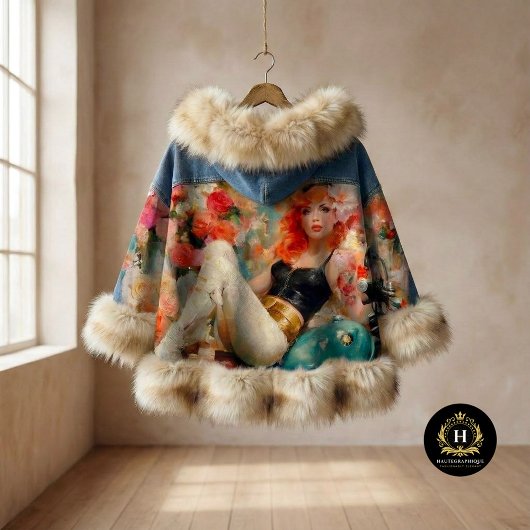 Vintage Blumenradfahrerin Dekoupage Seidenpapier