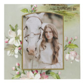 Vintage Blumenrahmen Foto Cube Würfel (Vorderseite)