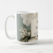 Vintage Blumenrahmen mit Creme und Rosen Kaffeetasse (Links)