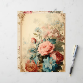 Vintage Blumenrahmen - Scrapbook Paper