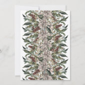 Vintage Blumenrahmen Weihnachtsfotokarte Feiertagskarte (Rückseite)