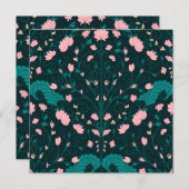 Vintage Blumenrinde - Einladung zum Geburtstag (Vorne/Hinten)