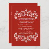 Vintage Blumenrolle-Einladung Einladung (Vorne/Hinten)