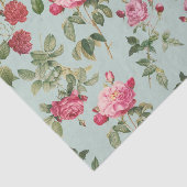 Vintage Blumenrosa Rose Seidenpapier (Ausschnitt)