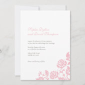 Vintage Blumenrosa-Rosenstraße Einladung (Vorderseite)