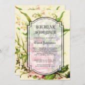 VINTAGE BLUMENRosen-BRAUTPARTY-EINLADUNG Einladung (Vorne/Hinten)