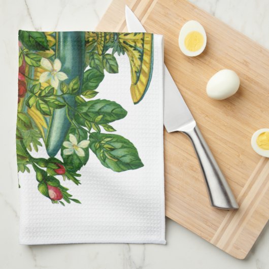 Vintage Blumenrosen, Vase der Blume Geschirrtuch (Viertel Falte)