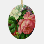 Vintage Blumenrosen, Vase der Blume Keramikornament (Rechts)