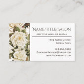 Vintage BlumenRosen Visitenkarte (Rückseite)