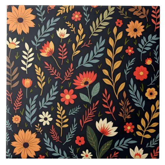 Vintage Blumensammlung Beautiful Popular Collectio Fliese (Vorderseite)