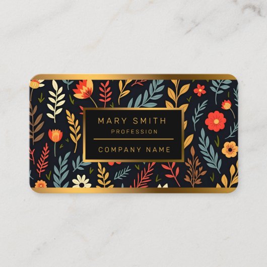 Vintage Blumensammlung Beautiful Popular Collectio Visitenkarte (Vorderseite)