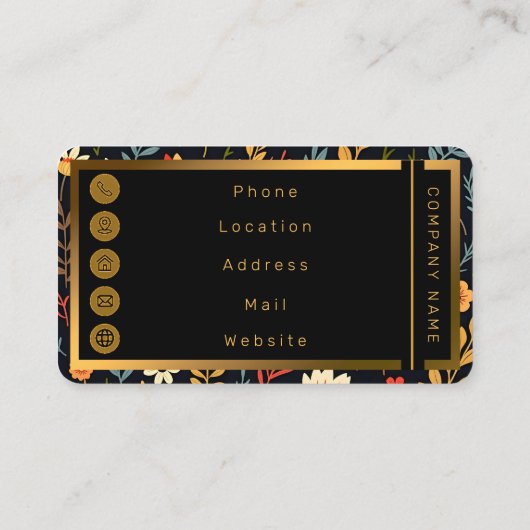 Vintage Blumensammlung Beautiful Popular Collectio Visitenkarte (Rückseite)