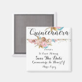 Vintage Blumenschlucht speichern Magnet (Vorderseite/Rückseite)