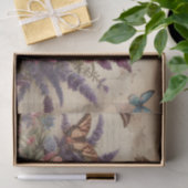 Vintage Blumenschmetterlinge Eiffelturmdecoupage Seidenpapier (Geschenk)