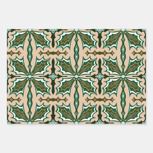 Vintage Blumenschmuck Geschenkpapier Set (Vorderseite 2)