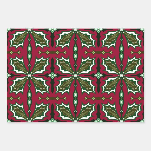 Vintage Blumenschmuck Geschenkpapier Set (Vorderseite)