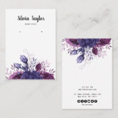 Vintage Blumenschmuck Visitenkarte (Vorne/Hinten)