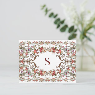 Vintage Blumenschrauben Postkarte