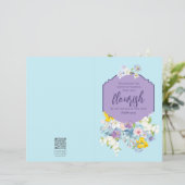 Vintage Blumenschrift Church Bulletin (Stehend Vorderseite)