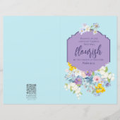 Vintage Blumenschrift Church Bulletin (Vorderseite)