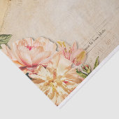 Vintage Blumenschrift drucken Seidenpapier (Ausschnitt)