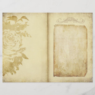 Vintage Blumenschrift für rustikales Pergament