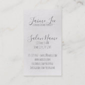 Vintage Blumenschrift Haarstylistin Visitenkarte (Rückseite)