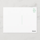 Vintage Blumensonnenblume Gelb & Grün Blume Postkarte (Rückseite)