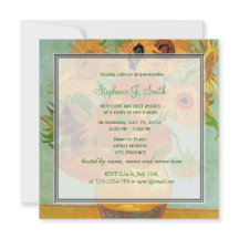 Vintage Blumensonnenblumen Brautdusche Einladung