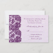 Vintage Blumenspitze lila UAWG RSVP Karte (Vorderseite)