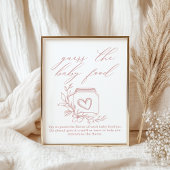 Vintage Blumenspülung Raten Baby Food Poster