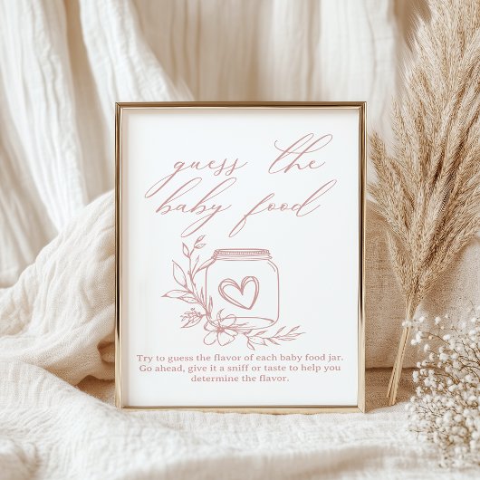 Vintage Blumenspülung Raten Baby Food Poster