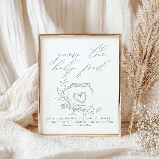 Vintage Blumenspülung Raten Baby Food Poster