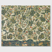 Vintage Blumenstickerei Geschenkpapier (Flach)