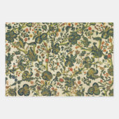 Vintage Blumenstickerei Geschenkpapier Set (Vorderseite 3)