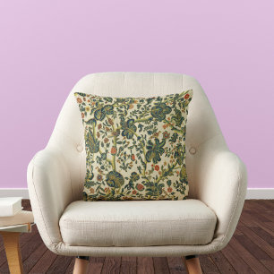 Vintage Blumenstickerei Kissen