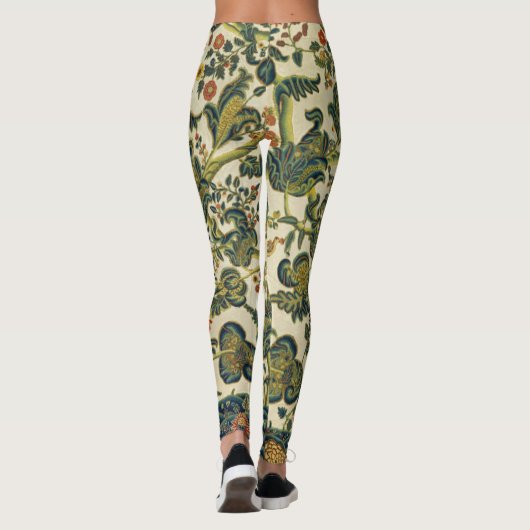 Vintage Blumenstickerei Leggings (Rückseite)