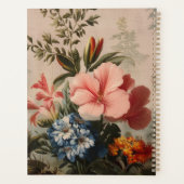 Vintage-Blumenstilleben mit tropischen Blumen Planer (Rückseite)
