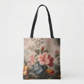 Vintage-Blumenstilleben mit tropischen Blumen Tasche (Vorderseite)