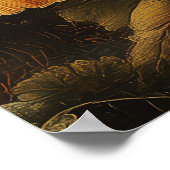 Vintage-Blumenstillleben mit tropischen Blumen Poster (Ecke)