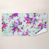 Vintage Blumenstoffe, Farbstoff Retro Badehandtuch (Badehandtuch)
