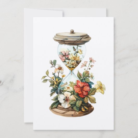 Vintage Blumenstour Einladung (Rückseite)