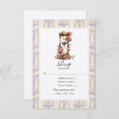 Vintage Blumenstour RSVP Karte (Vorne/Hinten)